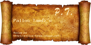 Pallos Tamás névjegykártya