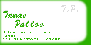 tamas pallos business card